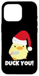 Coque pour iPhone 16 Pro Canard avec couteau dit canard vous ! Pyjama mème et drôle