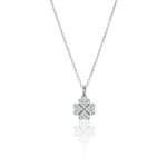 Desotos VNADESOJ-NL-0092 Collier avec pendentif en forme de trèfle à quatre feuilles pour femme en argent sterling 925 rhodié 45 cm, Eine Grösse, Argent sterling, Pas de gemme