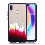 Huawei P20 Lite Kumi Ja Kohokuvioitu PC ja TPU Takasuoja Kuori - Metsä Monivärinen