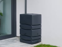 Récupérateur d'eau de pluie mural anthracite avec robinet 450 L - Nature