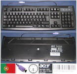 Clavier/Keyboard Qwerty Portugais / Portuguese Pour KB-2971 KB2971, KB.KBP03.319, KBKBP03319, Port connecteur/ connector PS2, Noir / Black, EAN: 4054318247653