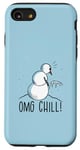 Coque pour iPhone SE (2020) / 7 / 8 OMG CHILL! Bonhomme de neige amusant La Reine des neiges Pipi d'hiver