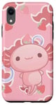 iPhone XR Cute Kawaii Axolotl Cat Aesthetic Pink Cloud Case