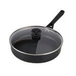 Ninja ZEROSTICK Hard Anodised Classic Sauté Pan with Lid, 26cm