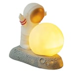 Spaceman Moon Night Light Decorative Cute Looking Warm Light Night Bedside Lamp