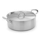 Samuel Groves Classic Stainless Steel Triply 26cm Saute Pan with Side Handles