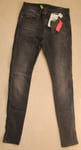 Diesel Mens D-Istory Skinny Black 069YC Denim Stretch Jeans W30 L30 - New