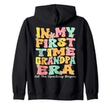 In My First Time Grandpa Era Groovy 1st Time Grandpa Cute Zip Hoodie