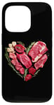 Coque pour iPhone 13 Pro Graphique culinaire pour la Saint-Valentin, barbecue, viande de bœuf crue, cœur, papa et chef