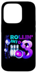 Coque pour iPhone 14 Pro Bowling Birthday Party 3e Rollin into 3 Year Old Bowler Kid