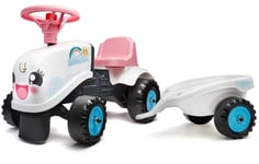 Falk Rainbow White Traktor Med Henger Fra 1 År