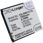 Kompatibelt med Samsung Z1 Duos, 3.8V, 1500 mAh
