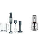 Kenwood HBM60.007GY Mixeur Blender Gris & CHP61.100WH, Mini Hachoir 500 W, Bol de 0,8 L, Blanc