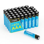 Maplin Lot de 40 Piles alcalines AAA LR03 1,5 V (Triple A) - Durée de Vie de 10 Ans - Haute Performance