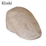 Golf Driving Hat Herr Flat Cap KHAKI