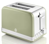 Swan ST19010GN 2 Slice Retro Toaster - Green