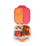 b.box Mini boîte à déjeuner, boîte à bento avec 3 compartiments (2 étanches), idéale pour les tout-petits, le déjeuner et les collations des enfants, s'adapte à des fruits entiers, sans BPA, shake à