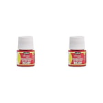 PEBEO 111004 - Transparent Glass Paint Vitrea 160°C - Pepper Red - 45 ML (Pack of 2)