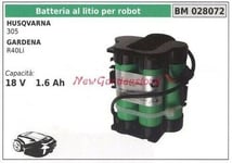 Batterie Au Lithium pour Robot Husqvarna 305 Gardena R40Li 18 V 1.6ah 028072