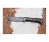 Uniikki Damascus-veitsi 12,7 cm vaahtera/akaatti