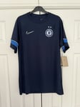 Chelsea Nike Blue 2 Star Training Top UK Large Slim Fit New With Tags