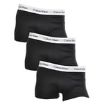 Calvin Klein Men's 3 Pack Low Rise Trunks - Cotton Stretch Black (Black)