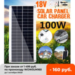 Panneau solaire Portable 100W 18V, Double USB, chargeur de batterie externe pour voiture