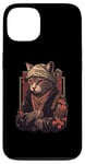 Coque pour iPhone 13 Yakuza Chat Japonais Mafia Tatouage Fleurs