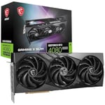 MSI GeForce RTX 4080 SUPER 16GB GAMING X SLIM Graphics Card - RTX 4080 SUPER GPU, 16GB GDDR6X (23Gbps/256-bit), PCIe 4.0 - TRI FROZR 3 (3 x TORX Fan 5.0), Dual BIOS - HDMI 2.1a, DisplayPort 1.4a