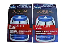 2X L'Oreal Revitalift Laser Pressed Night Cream 50ml Each.