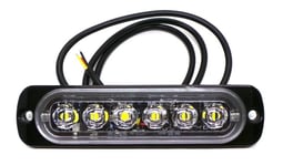 Peruutusvalo 6 LED 12V-24V lamppu, valkoinen