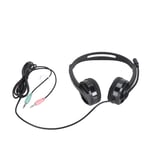 Mic Headphones 120° Rotatable Mic Wired Headsets HiFi Speaker Laptop Headphones