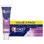 Crest 3D White Advanced Radiant Mint Toothpaste (2 Pack), EU SELLER