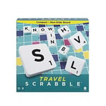 Mattel Games Scrabble Travel Game, Portable and Compact, 2-4 Players, Includes P