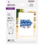 Crafter's Companion Gemini Expressions Metal Cutting Die Layerable Sentiments Christmas-Let It Snow, Silver, one Size