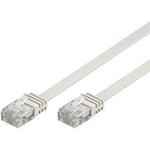 DELTACO Cat6 patchkabel, flat, 5m, 250MHz, vit