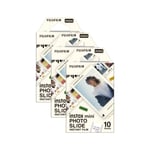 Fujifilm Instax Mini Instant Photo Film 30 Shot Pack Photo Slide (16827709x3)