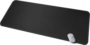 Tapis de Bureau en Cuir,120x50cm Extra Large Tapis de Bureau,Tapis de Souris antidérapant étendu,Tapis de Bureau en Cuir PU imperméable,sous Main Bureau pour Le Bureau et la Maison (Noir)(Q1166)