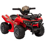 HOMCOM Quad Buggy Voiture électrique Enfant Quad électrique 18-36 Mois 6 V 2 Km/h Max. Rouge