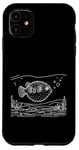 Coque pour iPhone 11 Line Art Poisson et ichtyologiste Amazon Puffer