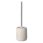 blomus Sono Brosse WC en céramique, Plastique, Silicone, Moonbeam, H 39 cm, Ø 11 cm Beige Clair