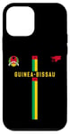 Coque pour iPhone 12 mini Drapeau Guinée-Bissau, carte silhouette, emblème national