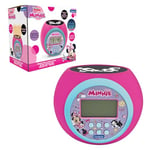 Lexibook Lexibook-RL977MN, Disney Minnie, Réveil-projecteur avec Fonction Alarme et répétition Snooze, veilleuse avec minuterie, écran LCD, à Piles, RL977MN