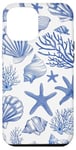 iPhone 12 Pro Max Blue Seashell Coastal Summer, Starfish, Women Case