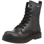 Tommy Jeans Femme Lace UP WMNS Boot EN0EN01992 Bottes Basses, Noir (Black), 40 EU