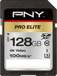 PNY Pro Elite SDXC minneskort 128 GB