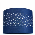 Stars Decorated Children/Kids Midnight Blue Cotton Bedroom Pendant or Lamp Sh...