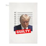 Guilty Donald Trump Mug Shot Tea Towel Dish Cloth Funny Jail Lock Him Up