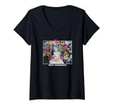 Disney Alice in Wonderland Alice Flower Color Pop T-Shirt avec Col en V