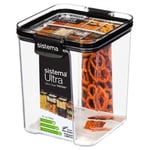 Sistema Tritan Storage Tub Canister Square Ultra Clear Srack Stacking 920ml